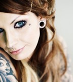 Girls with tattoo summer style smile