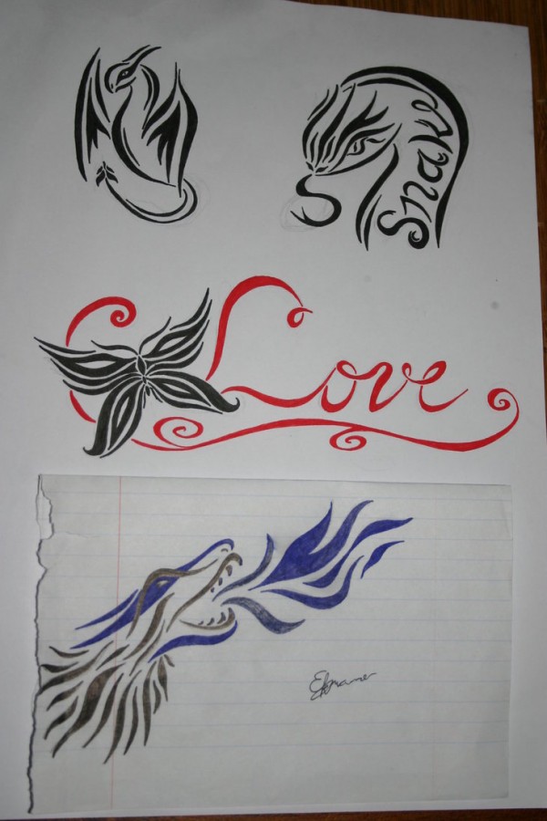 small tattoo designs on paper