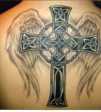 tattoo cross designs wings