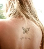 women tattoo designs butterfly on back