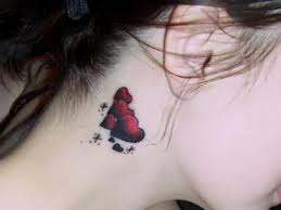 women tattoo designs red