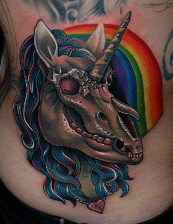 Crazy-unicorn-tattoo