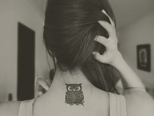 Owl-Neck-Tat