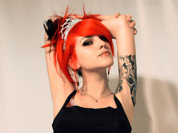 red hair girl tattoo princess