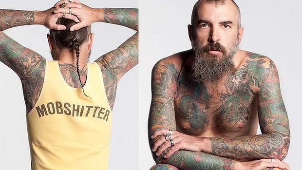 all body tattoo for man bearded man