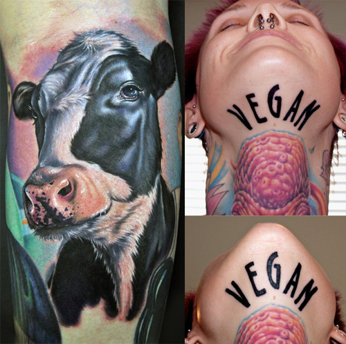 animal rights tattoo hardcore vegan