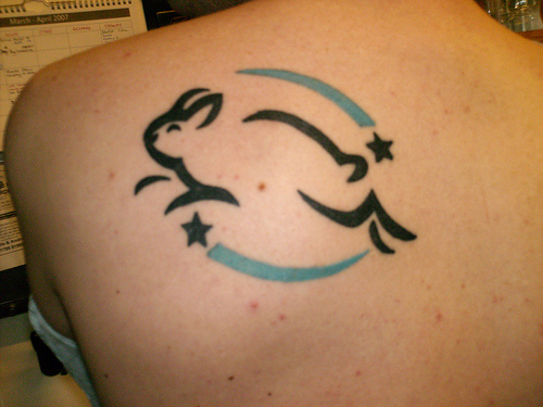 animal rights tattoo rabbit logo