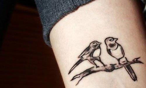 elegant bird tattoo small simple