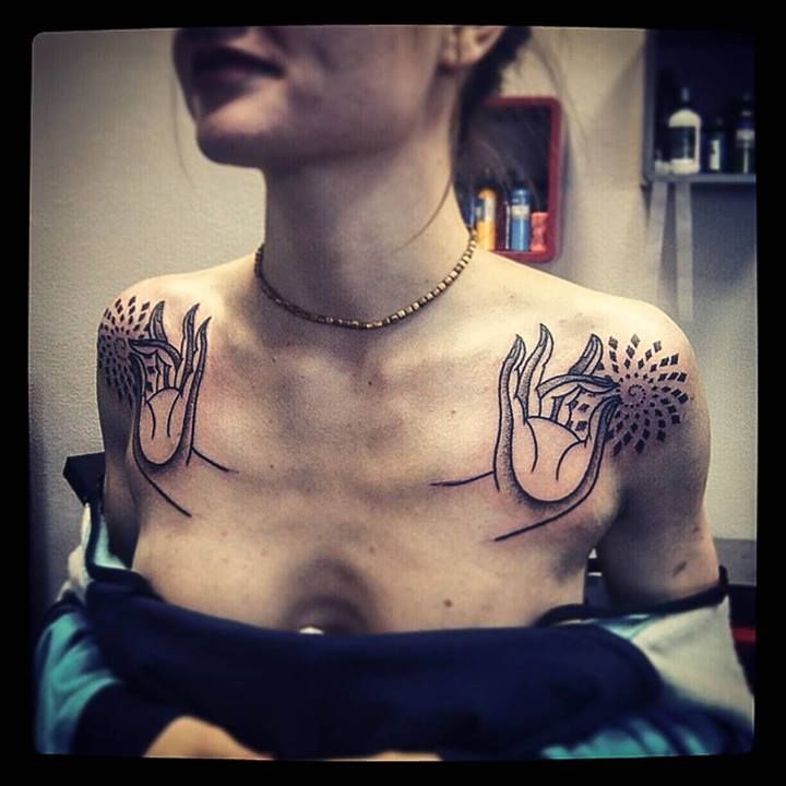 energy tattoo buddhas hands