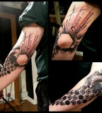 geometric abstract tattoo hexagon dotty