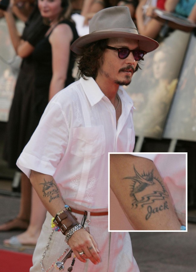 johnny depp tattoo jack sparrow