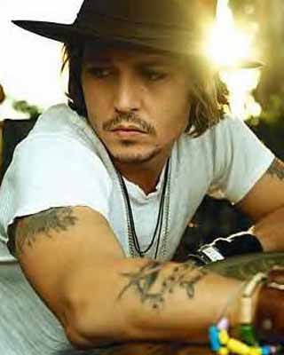 johnny depp tattoo johnny with hat