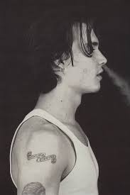 johnny depp tattoo young depp smoking