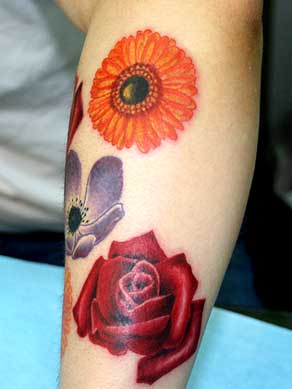 realistic tattoo flowers