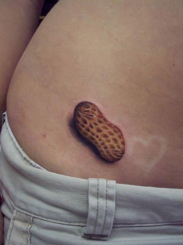 realistic tattoo peanut