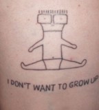 song lyric tattoo i don't want to grow up