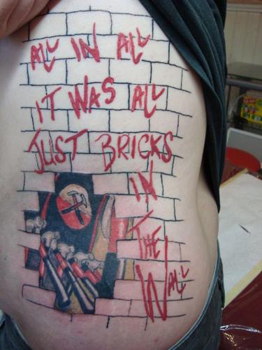 song lyric tattoo the wall