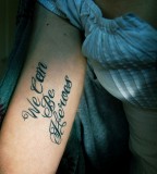 song lyric tattoo we can be heroes