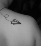 travel tattoo paper plane