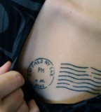 travel tattoo postmark