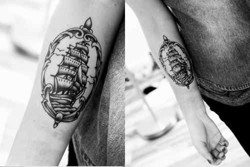 travel tattoo sailing boat picture