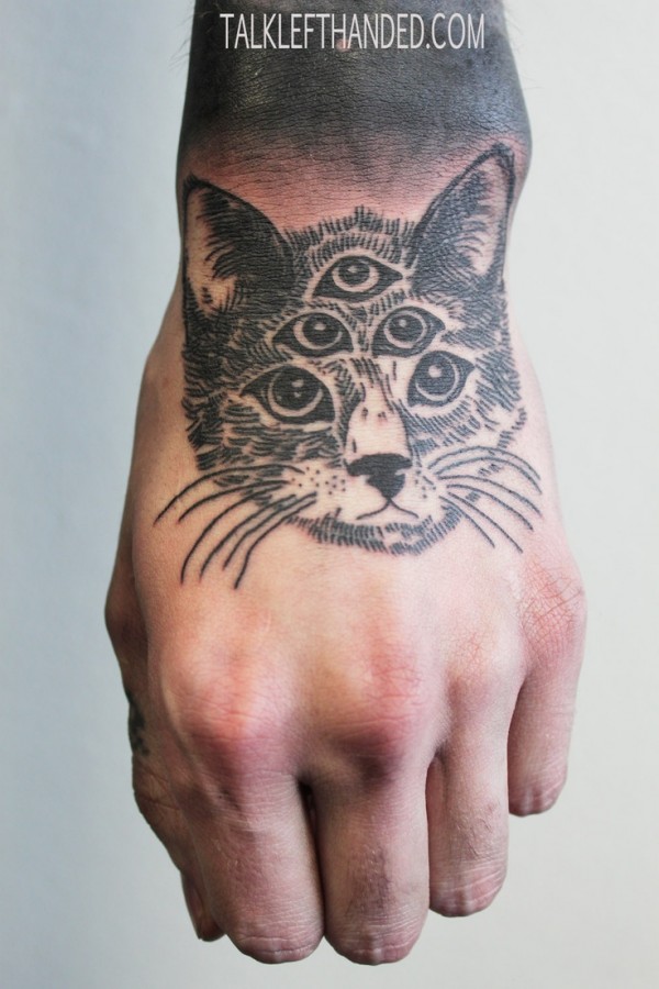 cat tattoo eye pyramid