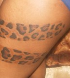 cheetah print on thigh