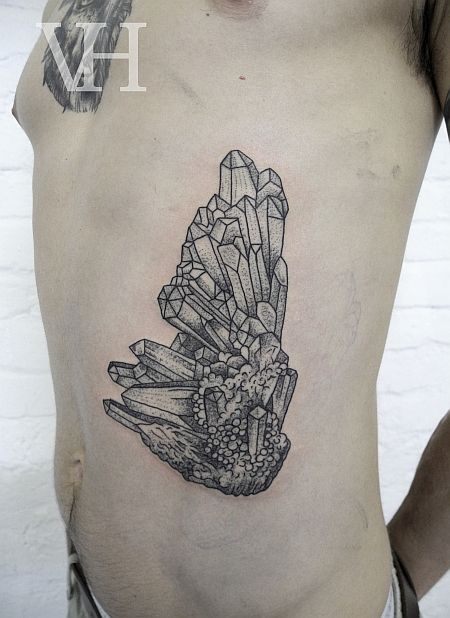 crystals tattoo by valentin hirsch