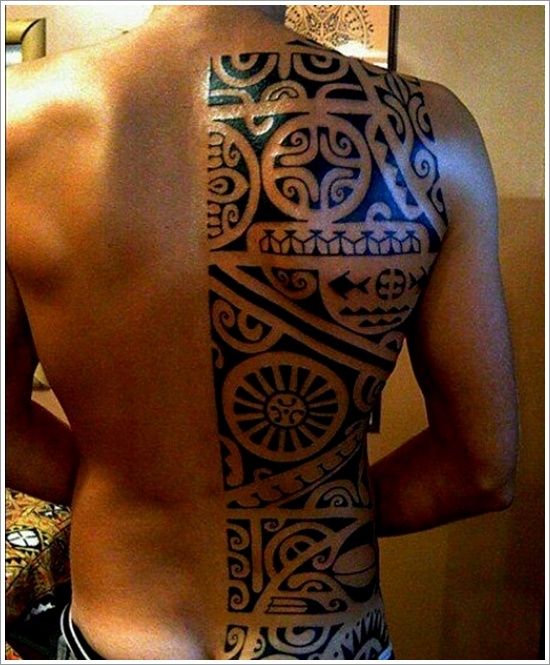 half back tattoo maori