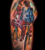 kiss on bikes tattoo by bugs