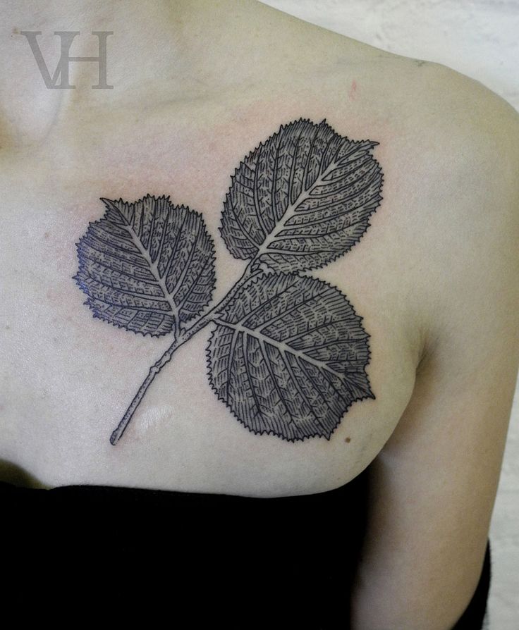 leaves tattoo by valentine hirsch