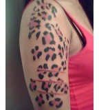 leopard tattoo print and scratches