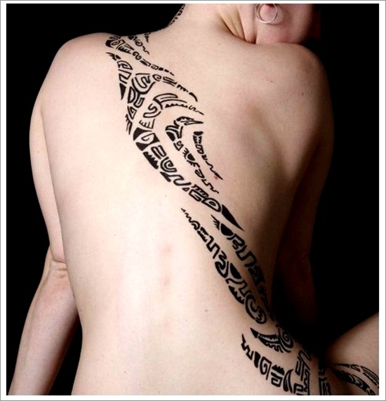 maori back tattoo