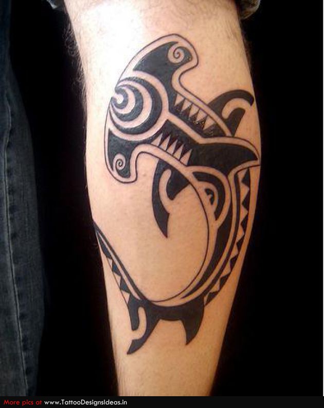 maori shark tattoo