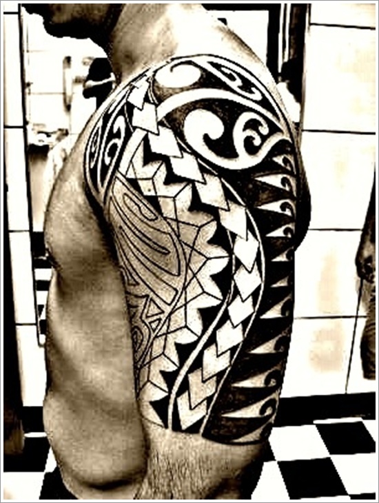 maori tattoo design on shoulder