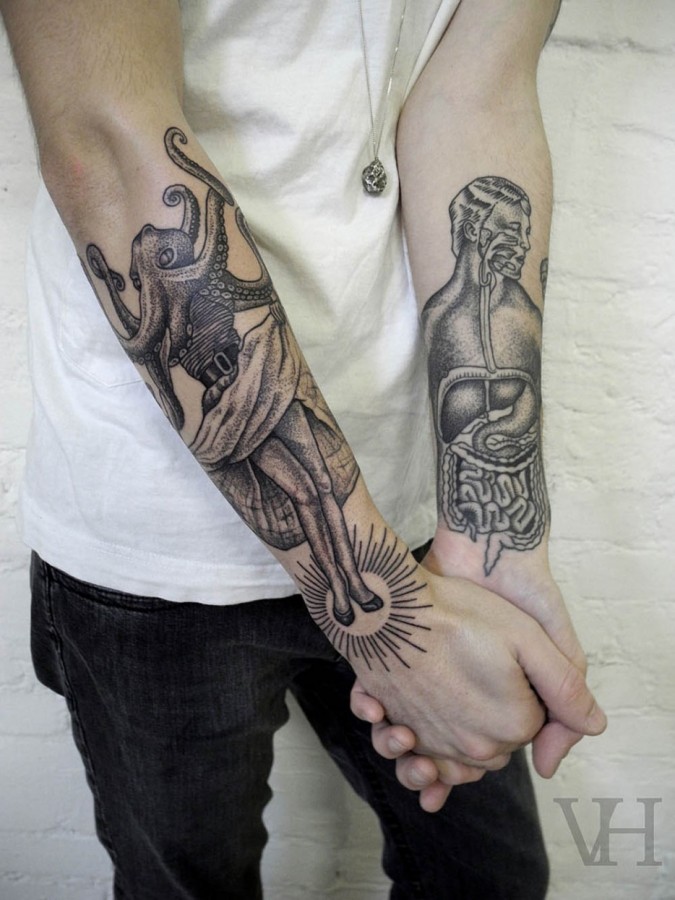 octopus lady tattoo by valentin hirsch