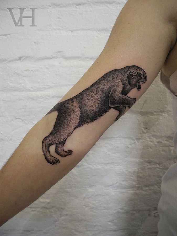 panther tattoo by valentin hirsch