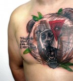 peter aurisch tattoo bear head