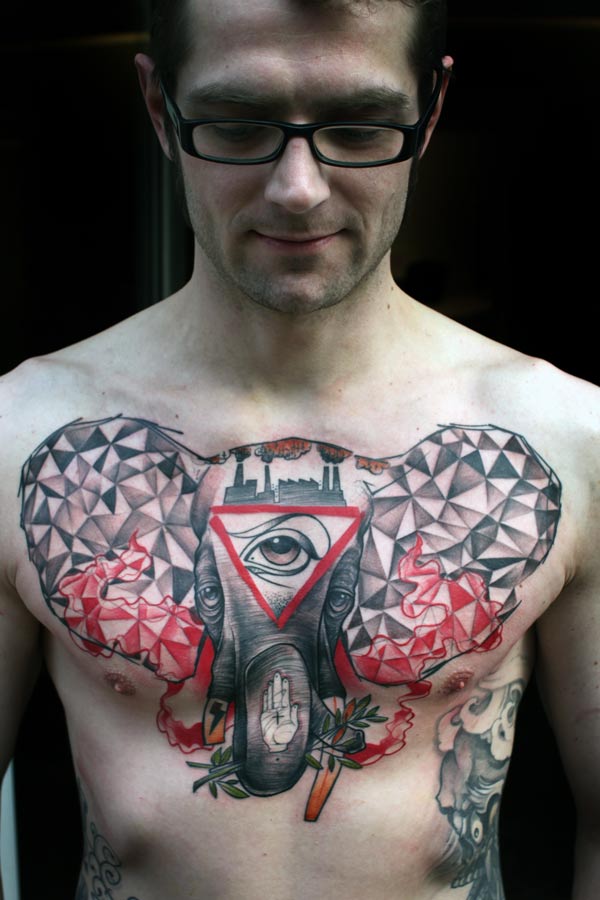 peter aurisch tattoo elephant