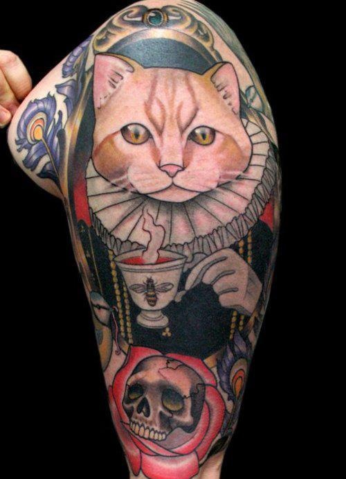 shakespeare cat tattoo