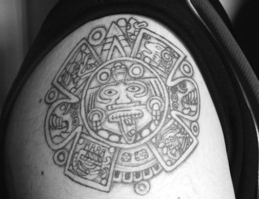 sun tattoo design mexican