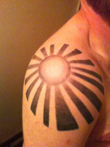 sun tattoo rising sun