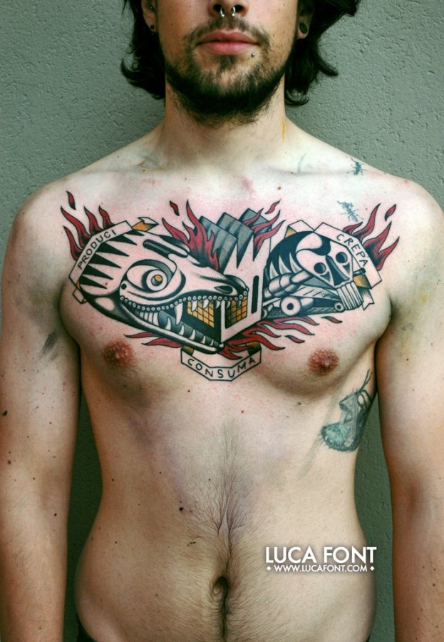 consuming machine tattoo by luca font