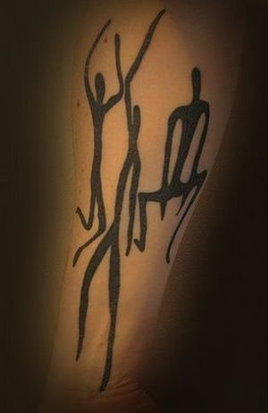 dancers tattoo blackwork