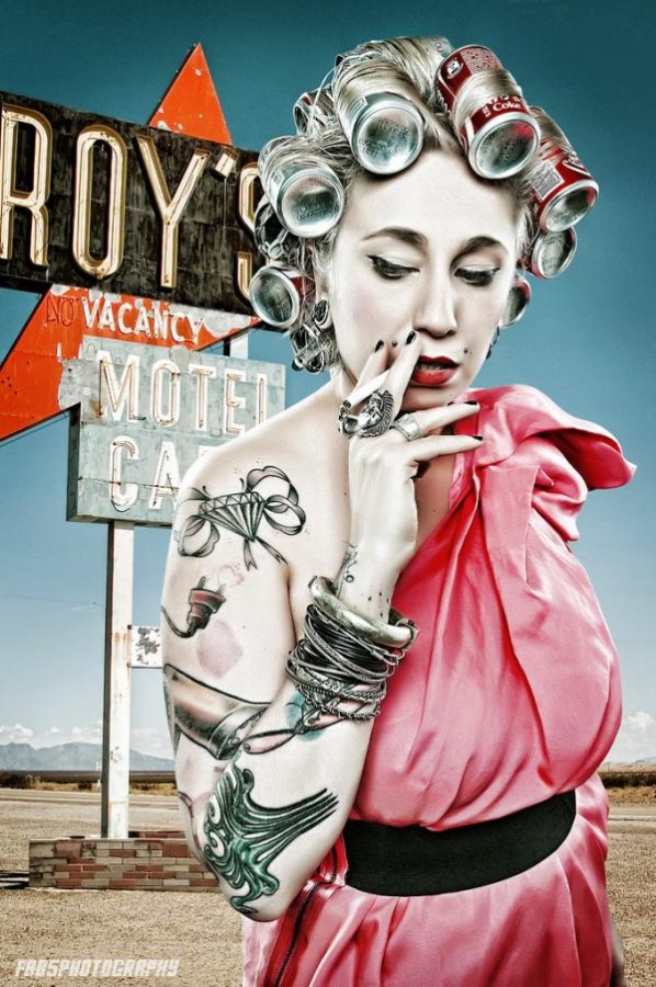 fabrice petre tattoo photography retro woman