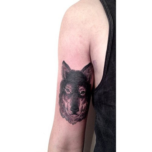 wolf tattoo by victor j webster