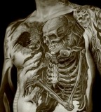 3D skeleton tattoo