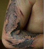 Amazing arm 3D tattoo