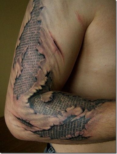 Amazing arm 3D tattoo