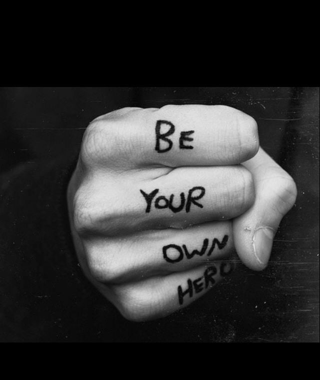 Be your own hero tattoo